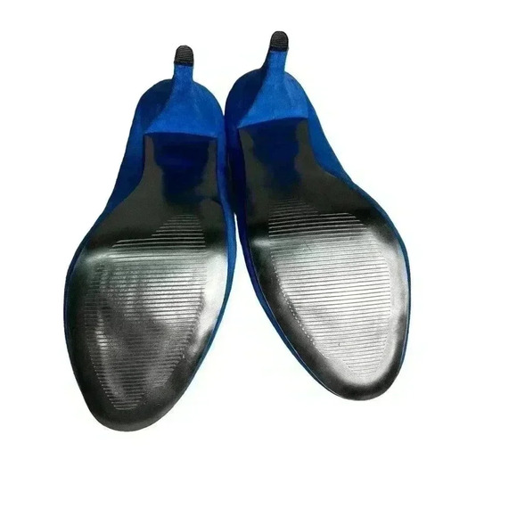 Steve Madden Trinitie Blue Suede Hidden Platform Stiletto Heel Shoes Sz 7.5 EUC - Picture 6 of 9